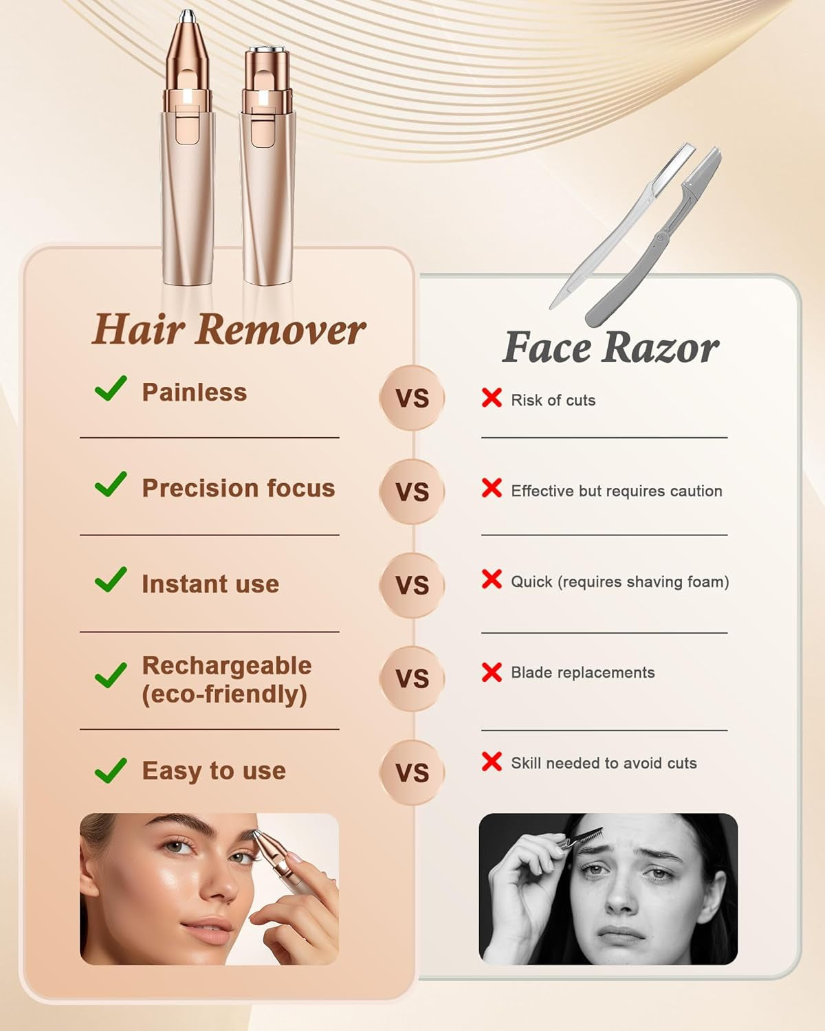 Nuvyro™ 2-in-1 Facial & Brow Trimmer