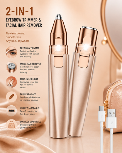Nuvyro™ 2-in-1 Facial & Brow Trimmer