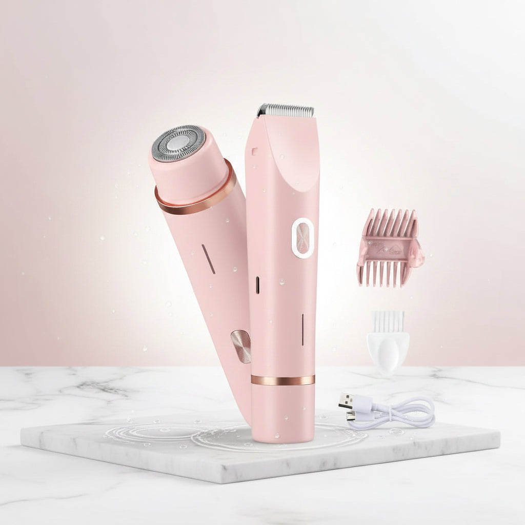 Electric Shaver for Women, 2-In-1 Electric Razor for Womens Legs Underarm Face P