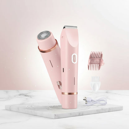 Electric Shaver for Women, 2-In-1 Electric Razor for Womens Legs Underarm Face P