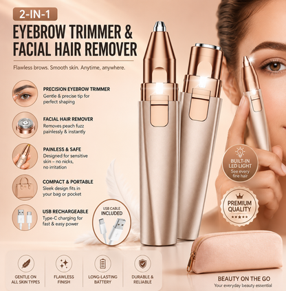Nuvyro™ 2-in-1 Facial & Brow Trimmer